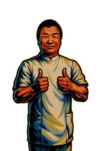 両手でいいねのポーズをする加藤先生